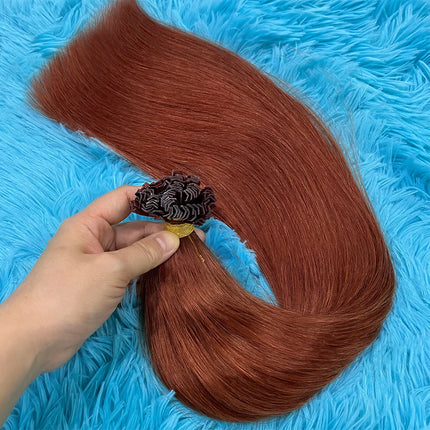 V Tip Human Hair Extension Fusion Hair Silky Straight Dark Brown Pre Bonded V Shape Keratin Hair Vietnamese Remy Hair For Salon