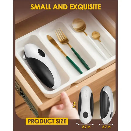 A84G-One Touch Rechargeable Electric Can Opener-Safety Automatic Hands Free-2Pcs Ideal For Easy Smooth Edge Openers