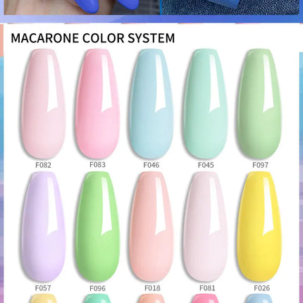 LILYCUTE 6Pcs/Set 7ML Gel DIY Nail Polish Bright Pink Semi Permanent Soak Off UV LED Gel Varnish Nail Art Design Manicure Kit