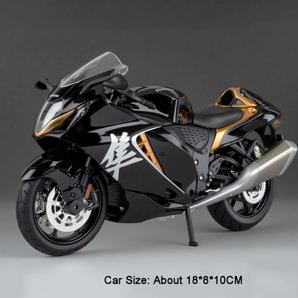 Scale 1:12 Suzuki Hayabusa GSX250R Motorcycle Model Toy Car Alloy Body Rubber Tires Music Light Motor Models Collectible Item