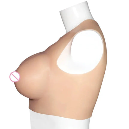 Silicone Bodysuit Artificial Breastplate Sexy Female Tits Fake Boobs Shemale Chest Crossdressing Cosplay Sex Toys For Women Men