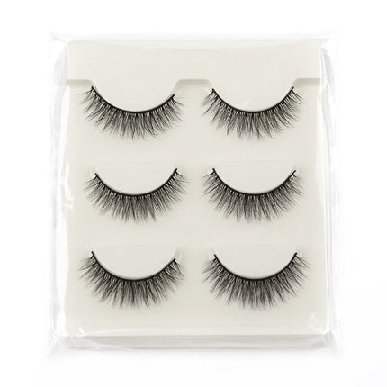 3/5 Pairs Hot Sale Natural Long 3D Mink Lashes Soft Short Faux Cils Handmade Fake Lashes Makeup Tool Eyelash Extension maquiagem