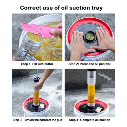 Universal Grease Suction Plate Butter Gun Oil Suction Pan 56/60mm Leakproof Lubricating Oil Aid Suction Cup for Car Accessories