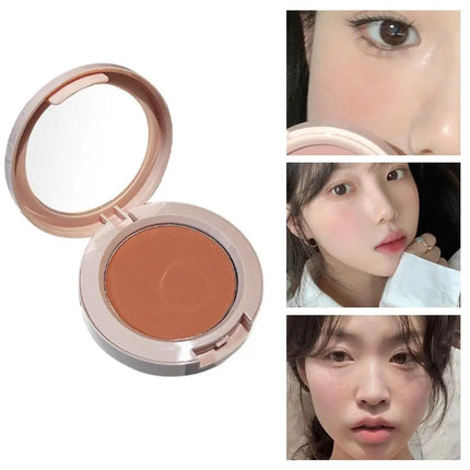 Autumn Winter Cheek Contour Natural Matte Low Saturation Nude Color Korean Cute Girl Monochrome Blush Powder Blusher Palette