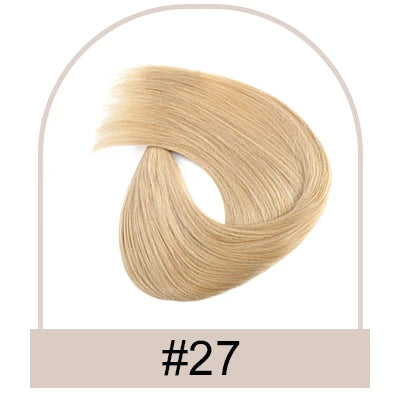 Straight Fishing Line Human Hair Extensions Clip in Hair Extension Human Hair Transparent Wire Halo Hair Extensions for Women