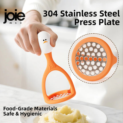 Joie Eggy Masher Stainless steel Potato Masher Vegetable Fruit Press Maker Vegetable Masher Puree Kitchen Tool Cooking Baking