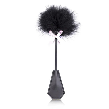 New Erotic Bdsm Feather Tickled Whip Punish Leather Spanking Paddle Play Flogger Lover Riding Crop Pony Sex Toy
