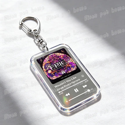 Music Epic The Musical Keychain for Women Accessories Bag Odysseus Poseidon Greek Mythology Album Keyings Jewelry Gifts
