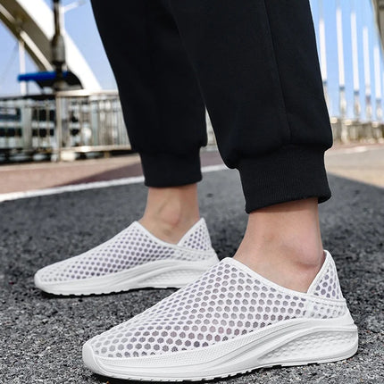 Sports shoes men's mesh breathable casual men's shoes unisex soft and comfortable couple shoes plus size flat shoes women 36-48