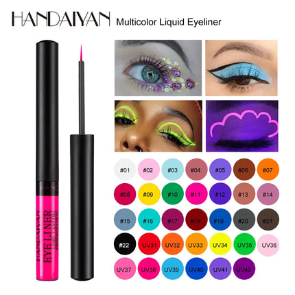 Waterproof Matte Liquid Eyeliner Long Lasting Quick Dry Non Smudging UV Luminous Gel Makeup for Smokey Eyes