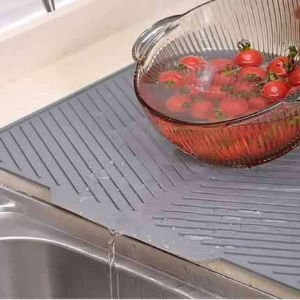Silicone Drain Pad With Hole Drying Mat Pots Dish Drain Mat For Kitchen Tableware Non-slip Mats Anti-scald Coaster Kitchen