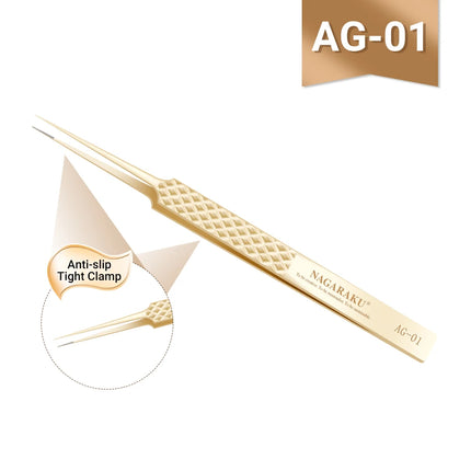 NAGARAKU Tweezer for Eyelash Extensions Professional Eyelash Tweezers Antistatic Straight