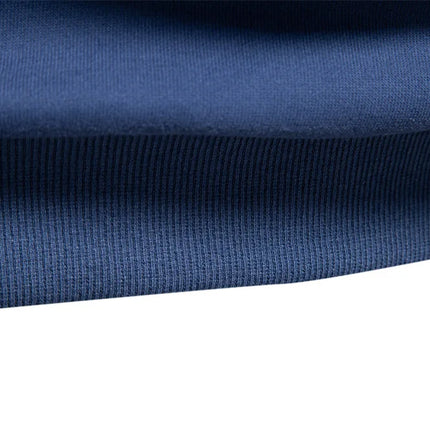 2025 New Arrival Long-Sleeve Polo-Collar Sweatshirt for Men, High-Quality Patchwork Casual Top