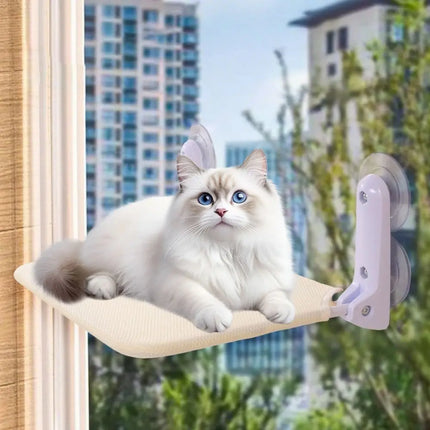 Wall Mounted Suction Cup Cat Hammock Breathable Foldable Sunbathing Hanging Cat Bed Rectangular Wear Resistant