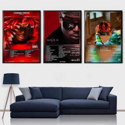 French Singer Rapper N-ninho Poster High Quality Dorm Living Room Aesthetic Wall Decoration Painting Stickers Gift