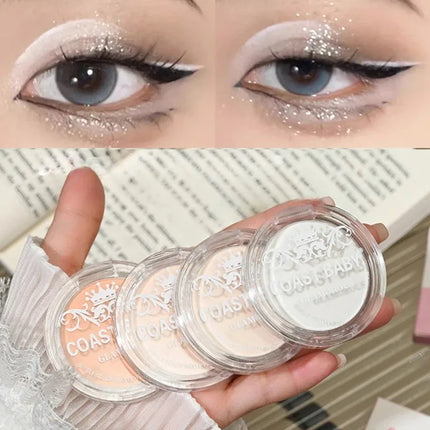 Single Matte Highlighter Palette White Beige Face Nose Brighten Contour Makeup Tea Brown Eye Shadow Lying Silkworm Rouge Powder