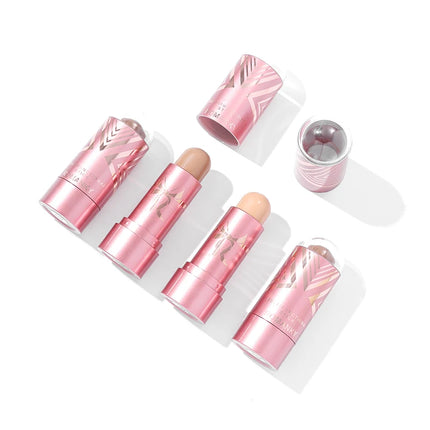 Multi-functional shadow contour stick, concealer, highlighter for facial brightening, natural makeup effect, mixed colors, enhan