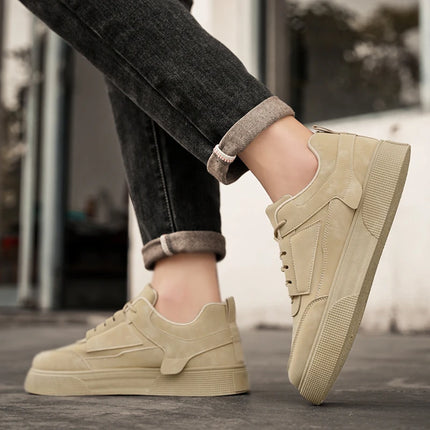 Spring and Autumn Men's Shoes New Style Low-Top Lightweight Large Size Trendy Shoes Student Fashion Versatile Thick-Soled Sports Shoes Casual Sneakers