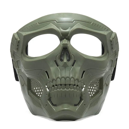 Cycling Colorful Goggles Motorcycle Skull Mask Riding Windproof Full Face Mask Paintball Game Tactical Protective Helmet Mask