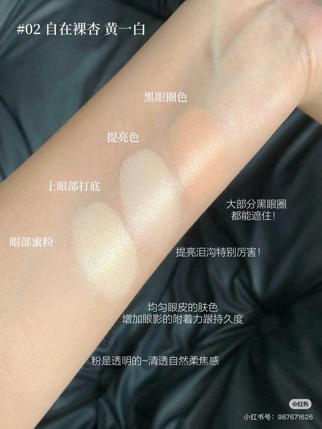 INSBAHA 3 Colors Concealer Palette Lasting Moisturize Concealer Cream Contouring Brightening Highlighter Face Color Corrector