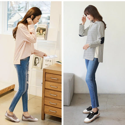 Genuine Leather Women Soft Sole Walking Shoes Girl Student Jogging Sneaker White Black Flats Female Casual Skate Trainers Summer