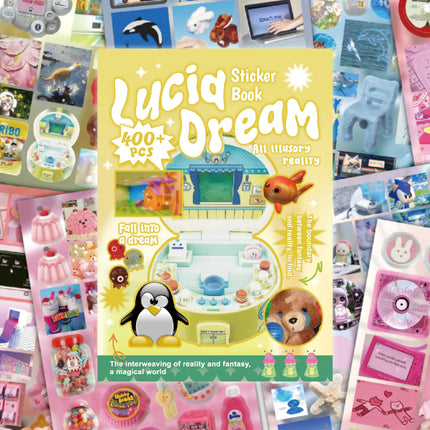 Random Cover 30 Sheets 400+ Pcs Dream Core Stickers Book- Cartoon Scrapbook Stickers for Journaling, Junk Journal
