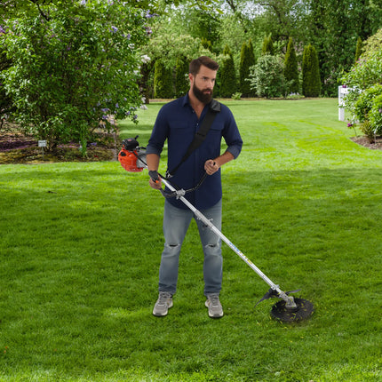 Gas Weed Trimmer 42.7cc, 2-Stroke Gasoline Brush Cutter With 3 Trimming Heads, 6500RPM Grass Trimmer for Garden Lawn Shrub, 1.25KW Brushcutter
