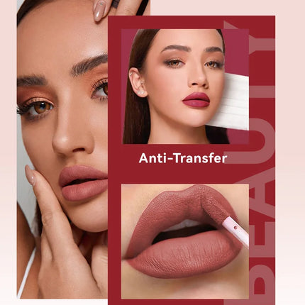 6 Colors Nude Matte Lip Gloss Waterproof Lasting Lipstick Not Fading Sexy Nude Red Pink Velvet Liquid Lipsticks Makeup Cosmetic