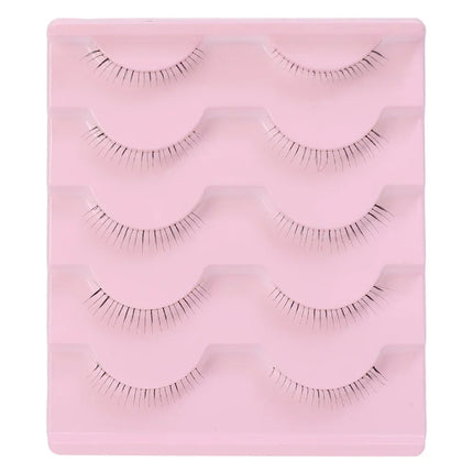 5 Pairs Thick Lower Eyelashes Pack Clear Band Under Eye Lashes 5D Soft Lower Eyelash Handmade Manga Bottom Lashes Makeup Tools