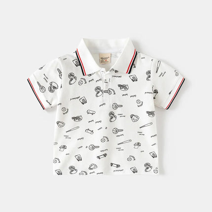 2026 Summer Cotton Boy's Polo Shirt Kids Clothes Children Top Wear Boys Clothes Short Sleeve Toddler Costumes