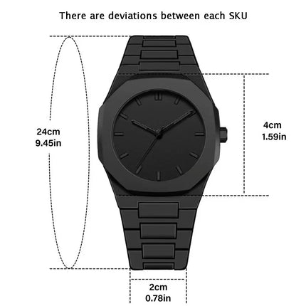 Men's Casual Lightweight Sports Business Watch Minimalist Design Plastic Strap Quartz Wristwatch