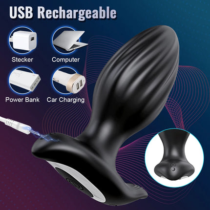 360° Rotation Vibration Anal Plug Butt Plug Sex Toys for Women Men APP Prostate Massager Wiggle  Anal Vibrator Sex Toy for Male