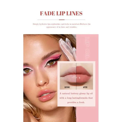 6pcs Set Small Bottle Hydrating Jelly Lip Oil Long Lasting Moisturizing Shimmer Gloss Smooth Care Non Sticky