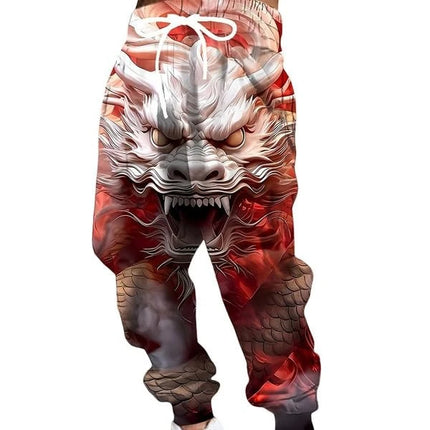 2026 Fashion New Limited Edition Five Claw Golden Dragon Texture 3D Printed Loose Outdoor Hip Hop Street Casual Sports Pants