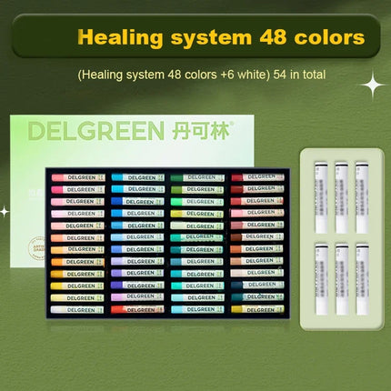 DELGREEN Artist Soft Oil Pastel Set Professional Painting Drawing Graffiti Art Crayons Washable Non Toxic 24/36/48/72 Colors