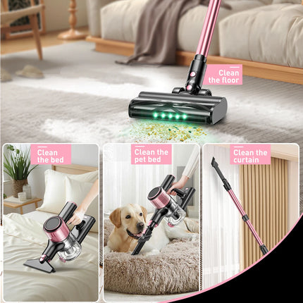Cordless Vacuum Cleaner, 55Kpa/500W/45min 10 in 1 Powerful Stick Vacuum Cleaner for Home Pet Hair/Hard Floor/Carpet