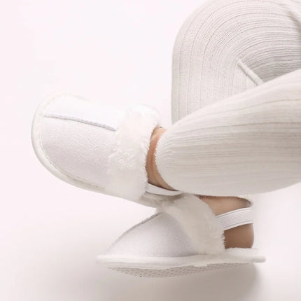 Newborn to 18 Months Children's Woolen Cotton Slippers Soft Soled Warm Baby Casual Shoes Cozy Footwear for Infants