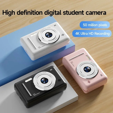 Lenovo 4k Digital Camera Retro CCD 50 Million Pixels Auto Focus Entry-level Camera Dual Camera Flash Student CCD Portable Camera
