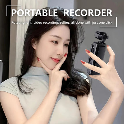 360 ° Rotating Handheld Mini Anti-shake Camera 1080P HD Display Screen WiFi Wireless Wearable Night Vision Outdoor Motion Camera