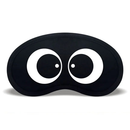 Cute Expression Black Blackout Eye Mask Women Girl Men Office Travel Essential Gift Unisex Funny Cartoon Nap Time Sleep Eye Mask