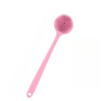 Pink shower brush