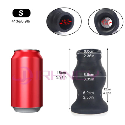 85-105mm Huge Anal Plug Hollow Fisting Anal Dilation BDSM Butt Plug Huge Soft Silicone Hollow Buttplug Speculum Couple Sex Toys