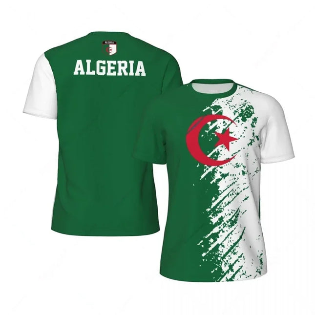 3d Printed Algeria Football T-shirt For Men Fashion Oversized T Shirt Summer Sports Fitness Tees Street Casual Short Sleeves