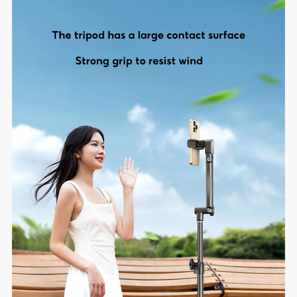 MoZhao Phone Stand Overhead Shooting Tripod Fill Light Floor-standing Telescopic Outdoor Live Photo Video Universal Camera Stand