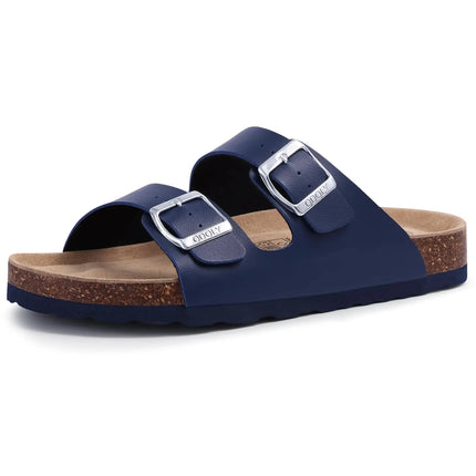 Litfun Suede Cork Clogs For Women Men Genuine Summer Clogs with Arch Support Cork Leather House Mules Shoes Thick Beach Sandals