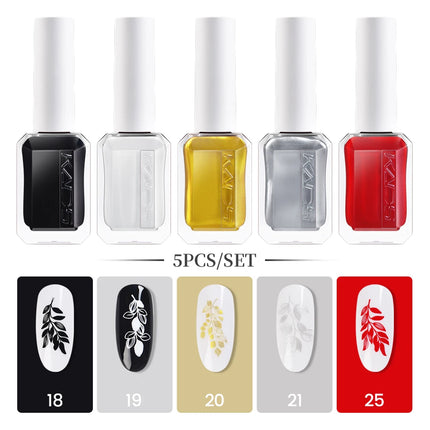 11ml Nail Stamping Polish Set Colorful Nail Art Drawing Printing Semi Permanent Lacquer Nail Art Plates Stamping Varnishes Tool