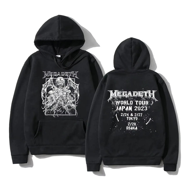 2025 Winter Oversized Essential Men Megadeths 'Hi-Con Vic' (Black) Hoodies Women Thermal Sweatshirt Ladies Long Sleeves Unisex