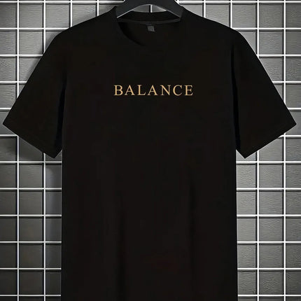 Fashionable new men's large letter printed breathable and comfortable round neck T-shirt summer outdoor urban casual top