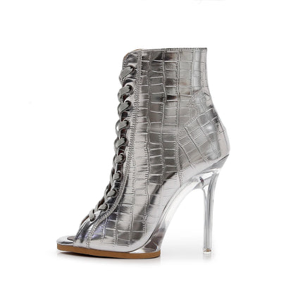 2023 New Fashion Women Heels  Lace-up Boot Stilettos Jazz Dance Lady Shoes For Latin Dancing Outdoor Sexy Stilettos Plus Size