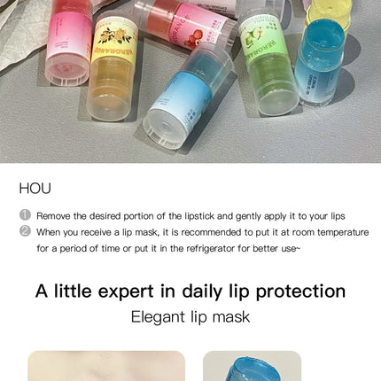 Herorange Lip Flower Elegant Lip Balm Long-Lasting Moisturizing Refreshing Non-Sticky Prevents Dryness and Reduces Lip Lines Primer Christmas Gift